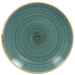 Assiette plate rond lagon porcelaine vitrifiée Ø 15 cm Twirl - RAK Clearance