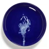 Assiette plate rond lapis lazuli artichaut blanc grès émaillé Ø 16 cm Feast By Ottolenghi - SERAX New