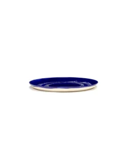 Assiette plate rond lapis lazuli swirl - points blancs grès émaillé Ø 26,5 cm Feast By Ottolenghi - SERAX Online