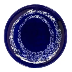 Assiette plate rond lapis lazuli swirl - points blancs grès émaillé Ø 19 cm Feast By Ottolenghi - SERAX Hot