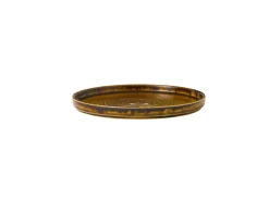 Assiette plate rond marron porcelaine vitrifiée Ø 21 cm Harvest - DUDSON New