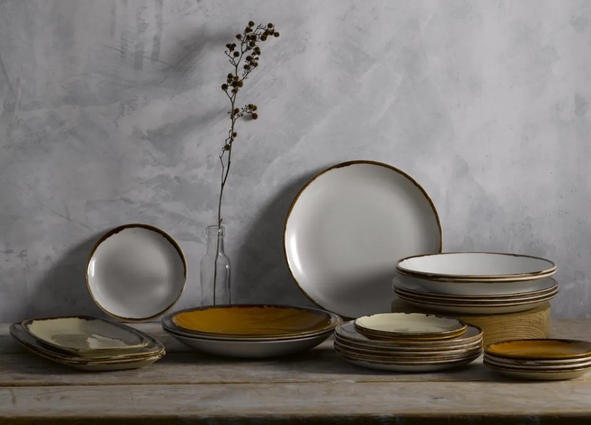 Assiette plate rond Natural porcelaine vitrifiée Ø 26,4 cm Harvest - DUDSON Best