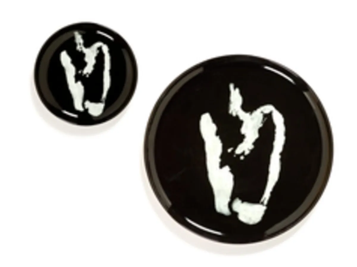 Assiette plate rond noir poivron blanc grès émaillé Ø 35 cm Feast By Ottolenghi - SERAX Outlet