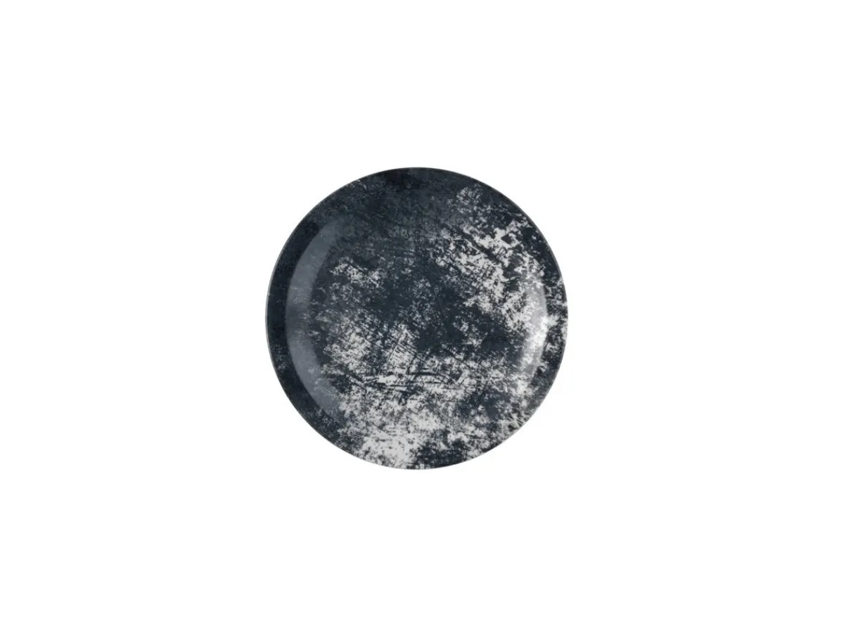 Assiette plate rond noir porcelaine vitrifiée Ø 23 cm Urban - DUDSON Outlet