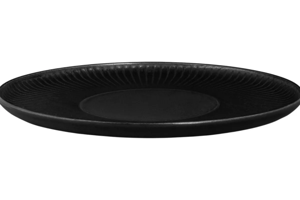 PROOF Assiette plate rond noir porcelaine Ø 25 cm Tonati Sale