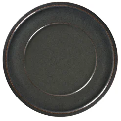 RAK Assiette plate rond noir porcelaine vitrifiée Ø 27,6 cm stone Ease