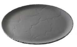 REVOL Assiette plate rond noir porcelaine culinaire Ø 32 cm Basalt Discount