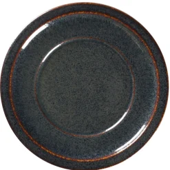 Assiette plate rond noir porcelaine vitrifiée Ø 16,1 cm stone Ease - RAK Discount
