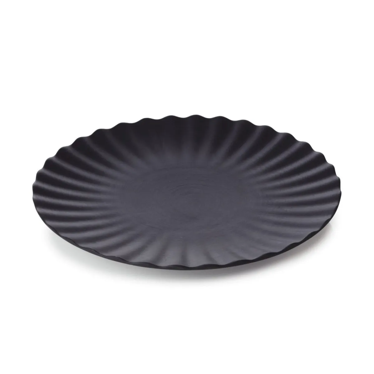 REVOL Assiette plate rond noir porcelaine culinaire Ø 21 cm Pekoe Best