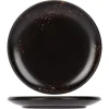 Assiette plate rond noir porcelaine Ø 20 cm Etna - PROOF