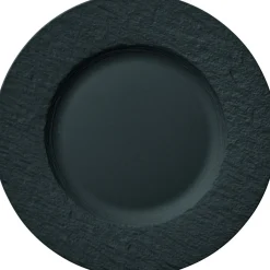 VILLEROY & BOCH Assiette plate rond noir porcelaine Ø 27 cm The Rock Discount