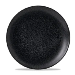 DUDSON Assiette plate rond noir porcelaine vitrifiée Ø 26 cm Evo Origins Sale