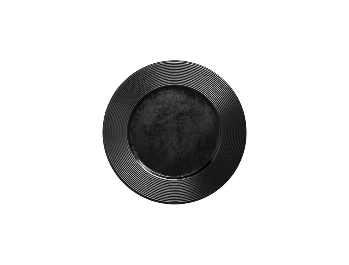 Assiette plate rond noir porcelaine vitrifiée Ø 21,7 cm Edge - RAK Discount