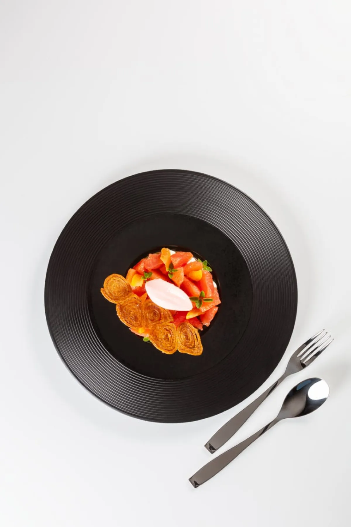 RAK Assiette plate rond noir porcelaine vitrifiée Ø 30,7 cm Edge Clearance