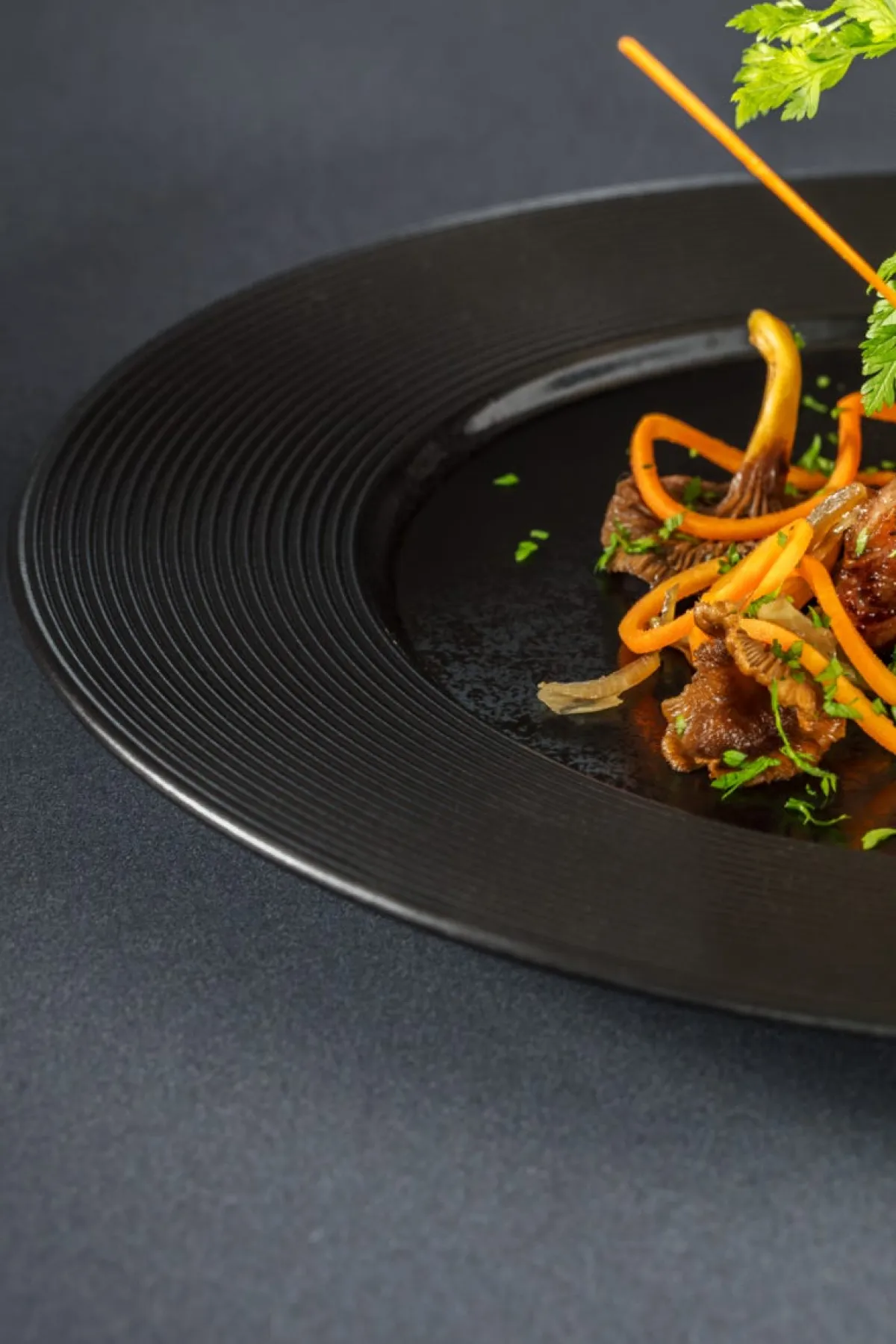 RAK Assiette plate rond noir porcelaine vitrifiée Ø 30,7 cm Edge Clearance