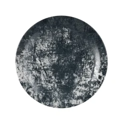 Assiette plate rond noir porcelaine vitrifiée Ø 25,5 cm Urban - DUDSON Clearance