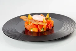 RAK Assiette plate rond noir porcelaine vitrifiée Ø 26,3 cm Edge Outlet