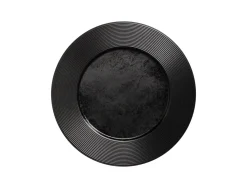 RAK Assiette plate rond noir porcelaine vitrifiée Ø 26,3 cm Edge Outlet