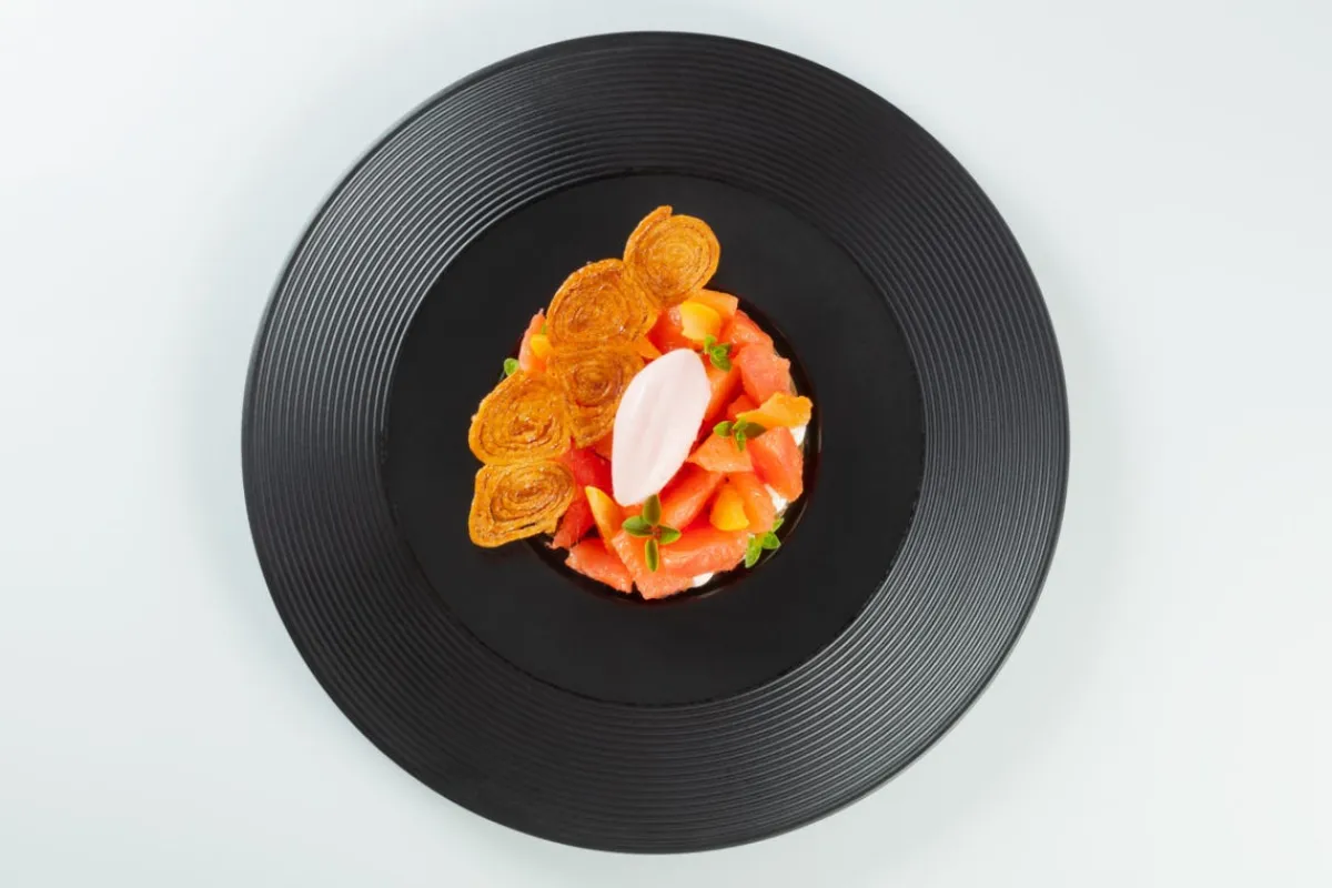 RAK Assiette plate rond noir porcelaine vitrifiée Ø 26,3 cm Edge Outlet