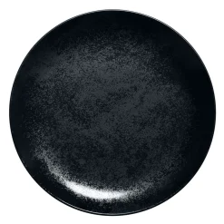 RAK Assiette plate rond noir porcelaine vitrifiée Ø 17,9 cm Karbon Discount