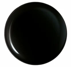 Assiette plate rond noir verre trempé Ø 27,3 cm Evolutions   - ARCOROC New