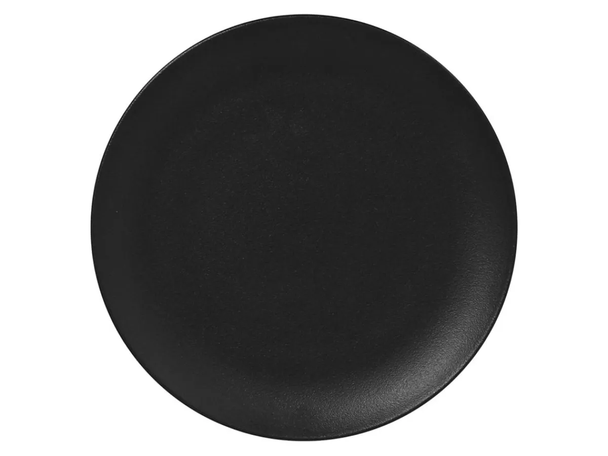 RAK Assiette plate rond noir volcano porcelaine vitrifiée Ø 15 cm Neo Fusion Outlet