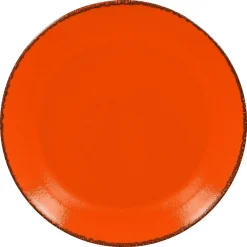Assiette plate rond orange porcelaine vitrifiée Ø 26,7 cm Fire - RAK Sale