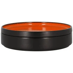 Assiette plate rond orange porcelaine vitrifiée Ø 26,7 cm Fire - RAK