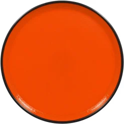 Assiette plate rond orange porcelaine vitrifiée Ø 22,7 cm Fire - RAK Outlet