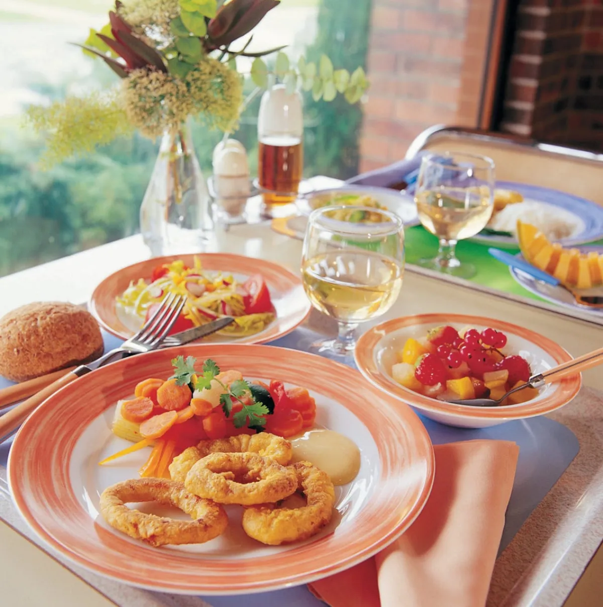 ARCOROC Assiette plate rond orange verre opal Ø 19,5 cm Brush Online