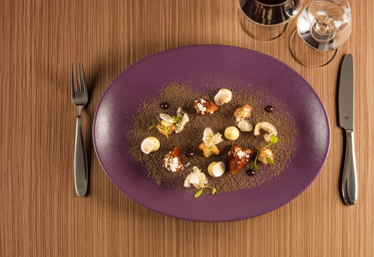 RAK Assiette plate rond prune purple porcelaine vitrifiée Ø 24 cm Neo Fusion Online