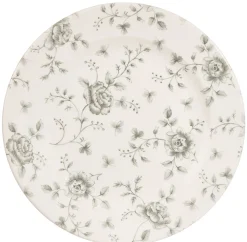 Assiette plate rond Rose Chintz Gris porcelaine vitrifiée Ø 27,6 cm Vintage Prints Rose Chintz - CHURCHILL Sale