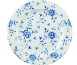 CHURCHILL Assiette plate rond Rose Chintz Prague Blue porcelaine vitrifiée Ø 21 cm Vintage Prints Rose Chintz New