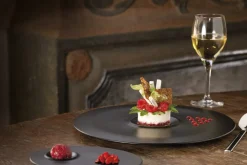 RAK Assiette plate rond rouge Ember porcelaine vitrifiée Ø 24 cm Neo Fusion New