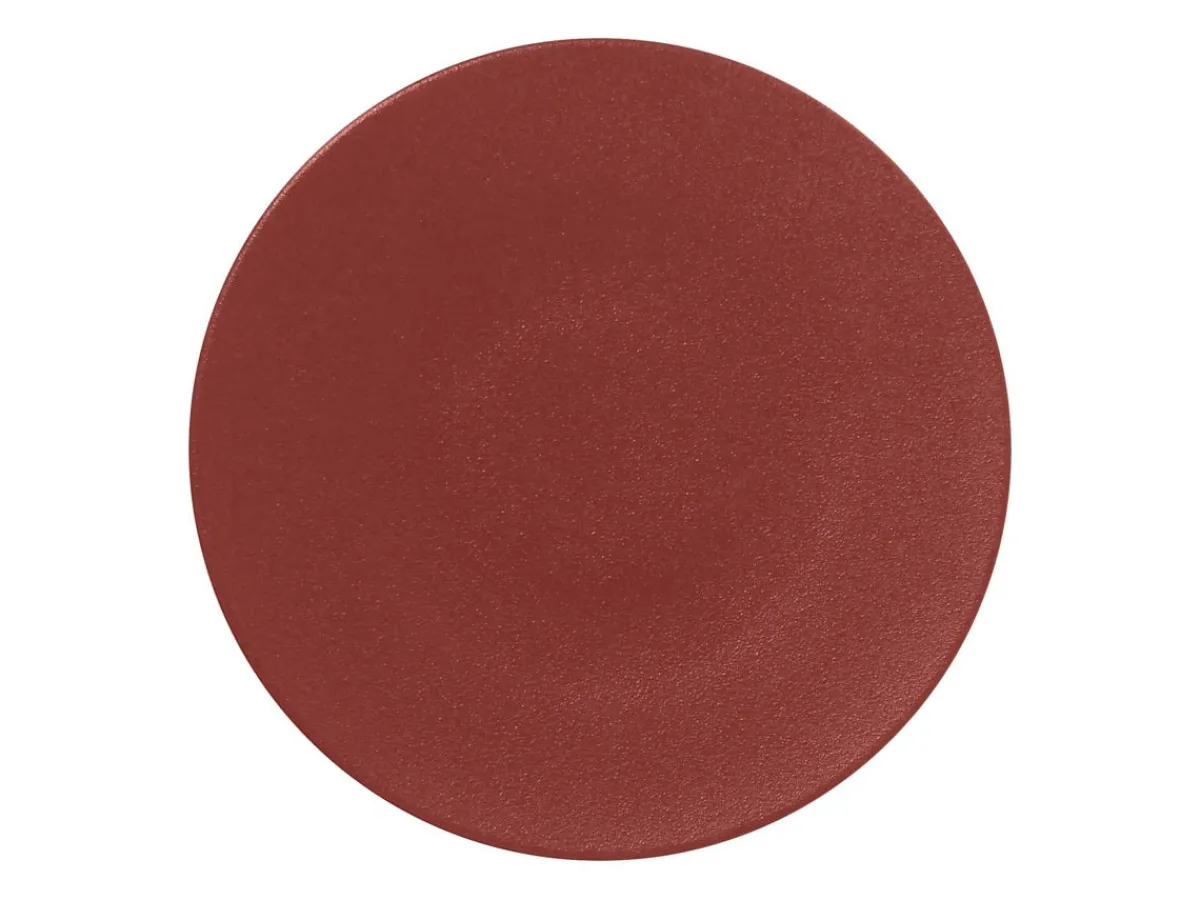 Assiette plate rond rouge magma porcelaine vitrifiée Ø 20,9 cm Neo Fusion - RAK New