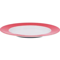 Assiette plate rond rouge porcelaine Ø 26 cm Roma Color - PRO.MUNDI New