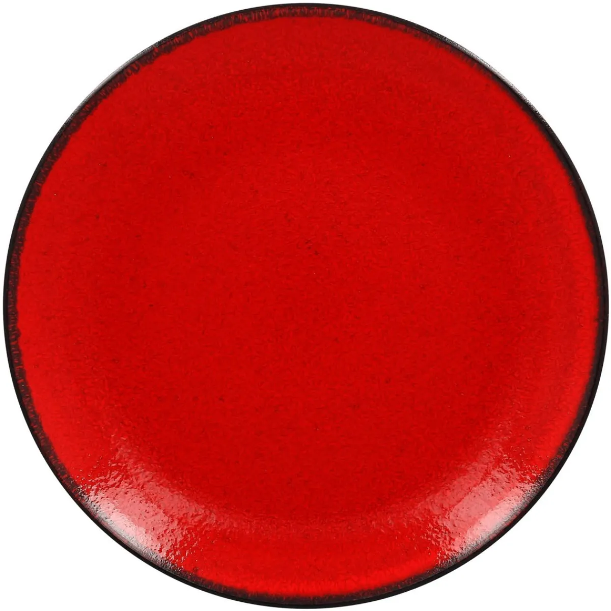 RAK Assiette plate rond rouge porcelaine vitrifiée Ø 24 cm Fire Discount