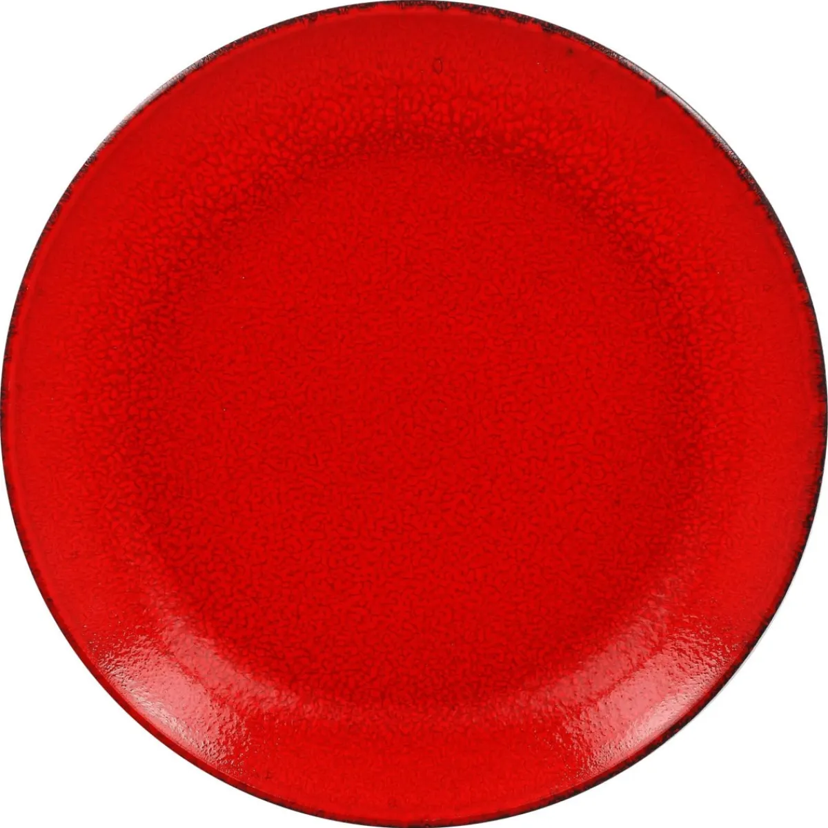RAK Assiette plate rond rouge porcelaine vitrifiée Ø 26,7 cm Fire New