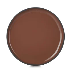 Assiette plate rond rouge porcelaine culinaire Ø 21 cm Caractère - REVOL Discount