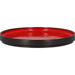 RAK Assiette plate rond rouge porcelaine vitrifiée Ø 22,7 cm Fire Online