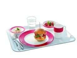 ARCOROC Assiette plate rond rouge verre opal Ø 23,5 cm Brush Best
