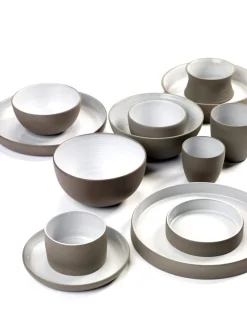 Assiette plate rond taupe porcelaine Ø 31 cm Dusk - SERAX Discount