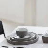 Assiette plate rond taupe porcelaine Ø 20,5 cm Dusk - SERAX Outlet