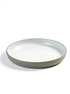 Assiette plate rond taupe porcelaine Ø 20,5 cm Dusk - SERAX Outlet