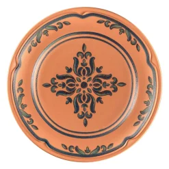 Assiette plate rond Tero Décor Ostia porcelaine Ø 20,7 cm Earth - RAK Discount