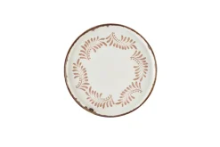 Assiette plate rond terracotta porcelaine vitrifiée Ø 26 cm Harvest Mediterranean - DUDSON Outlet
