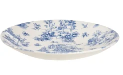 CHURCHILL Assiette plate rond Toile Prague Blue porcelaine vitrifiée Ø 21 cm Vintage Prints Toile