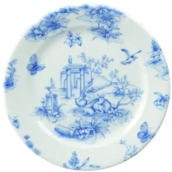 Assiette plate rond Toile Prague Blue porcelaine vitrifiée Ø 17 cm Vintage Prints Toile - CHURCHILL Hot