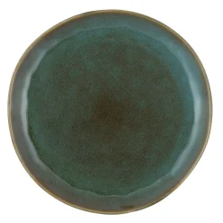 PRO.MUNDI Assiette plate rond vert grès émaillé Ø 24 cm Sky Online