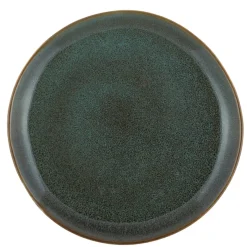 Assiette plate rond vert grès émaillé Ø 20 cm Sky - PRO.MUNDI Clearance
